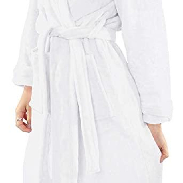 NY Threads Womens Fleece Bathrobe - Shawl Collar Soft Plush Robe Spa Robe