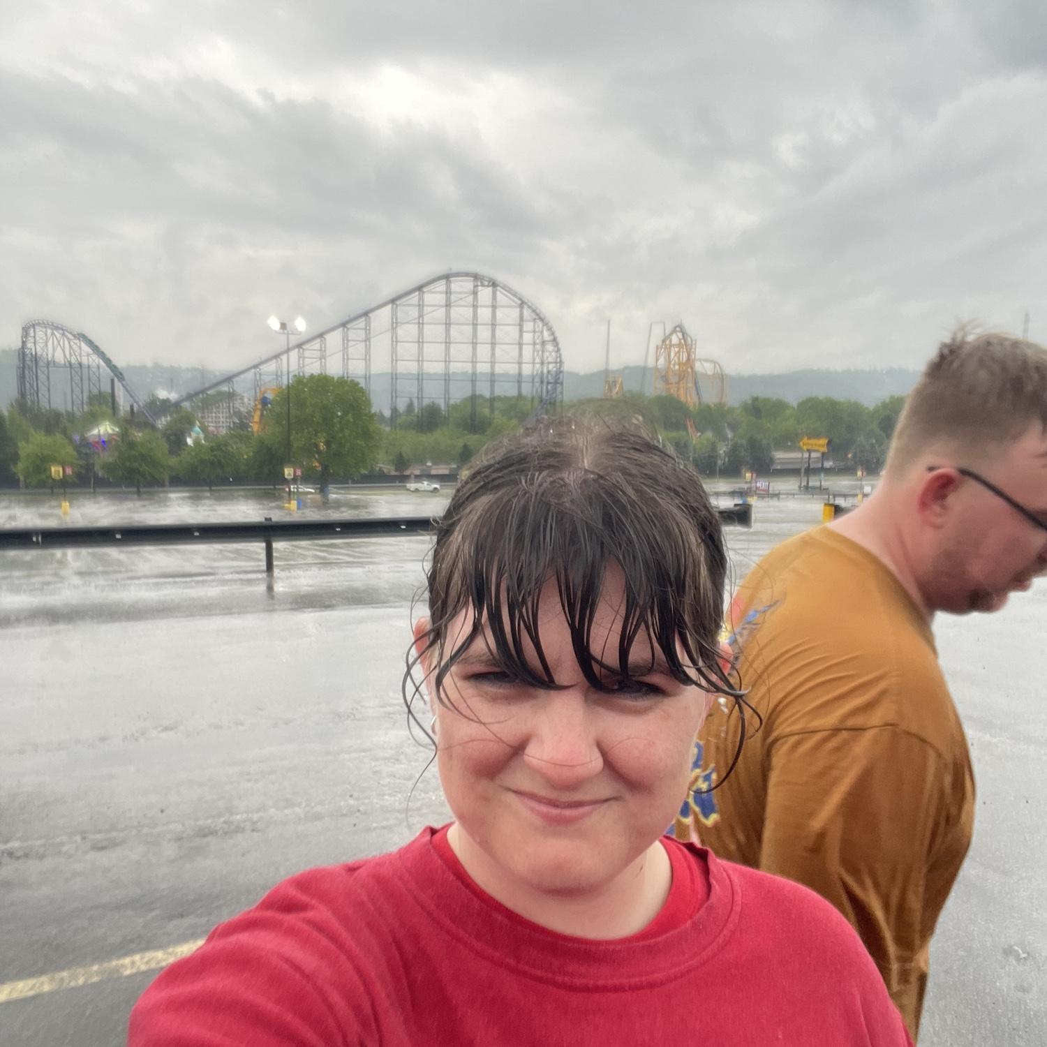 The one day we chose to go to Kennywood in Pittsburgh, it poured majority of the day :( memorable day with our Best Man, Robby, though!
