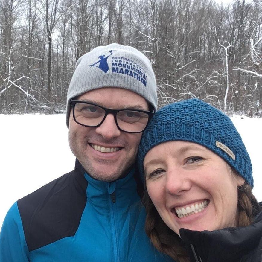 Longs runs “together” = Angela doing a short run and then waiting in the car for Paul to finish. This Eagle Creek Park photo marked our first social media appearance and most liked photo for Angela!