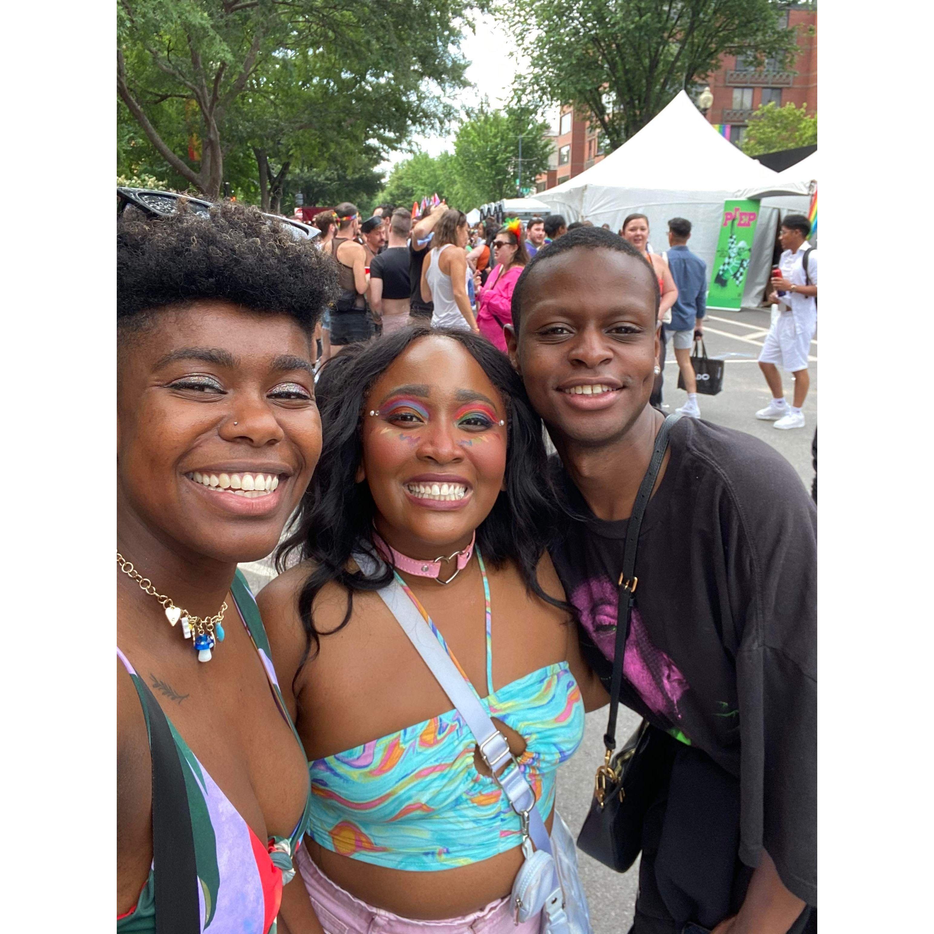 Meeting one of our favorite drag queens during Pride in DC.