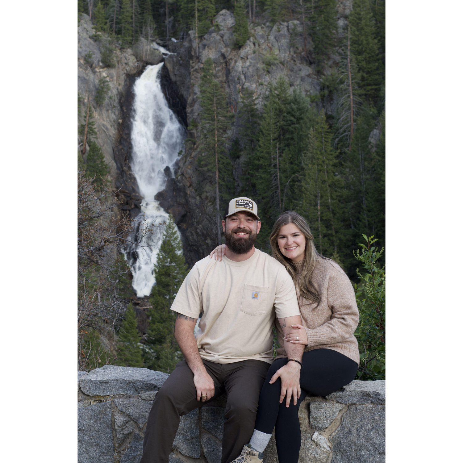 Visiting the spot where Aaron proposed!