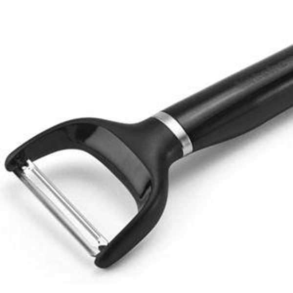 KitchenAid Y Peeler with Ergonomic Handle and Single Edge Blade – Dishwasher Safe with Protective Cover - Onyx Black