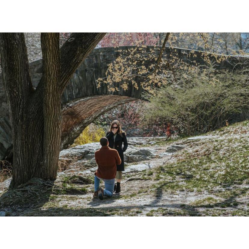 A magical day in New York! Alexi proposed in Central Park on a surprise trip to New York with both of Christina's sisters