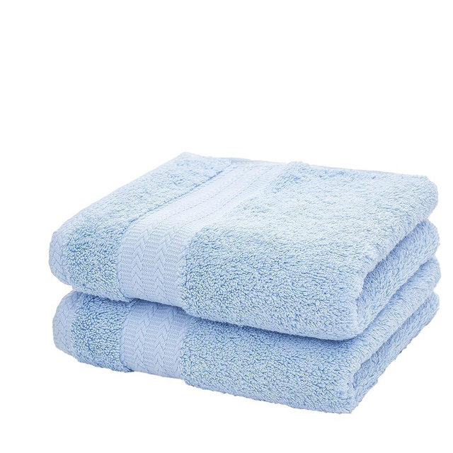 Leisofter Ultra Thick, Soft & Absorbent Cotton Hand Towels for Bathroom(Blue, 2-Pack, 14" x 29") - Multipurpose Towels for Bath, Gym and Spa with Hanging Loop
