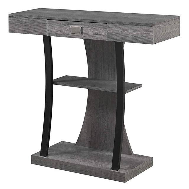 Convenience Concepts Newport Harri Console Table, Charcoal Gray