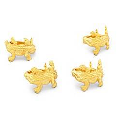 Arthur Court Alligator Napkin Rings in Gold (Set of 4)
