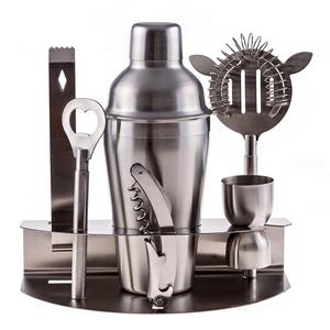Cocktail Shaker- Mixed Drinks Set Martini Mixer with Bottle Opener Jigger Shot Glass Strainer