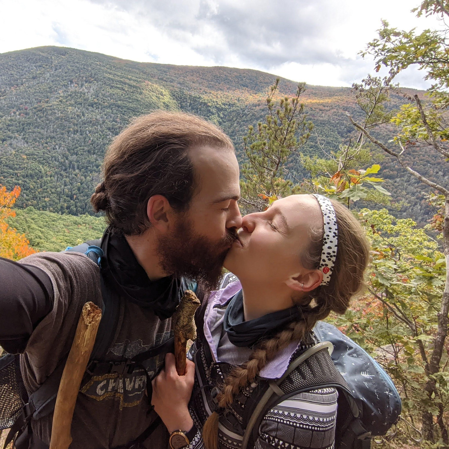 Hiking the Catskills NY with COVID hair; ft. Chris's short lived man bun -Sep 2020