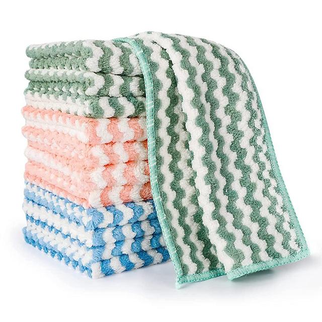 10pcs/1pack Kitchen Towels And Dishcloths Rag Set Small Dish Towels For  Washing Dishes Dish Rags For Everyday Cooking Baking-Random Color