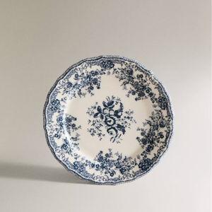 FLORAL EARTHENWARE DESSERT PLATE