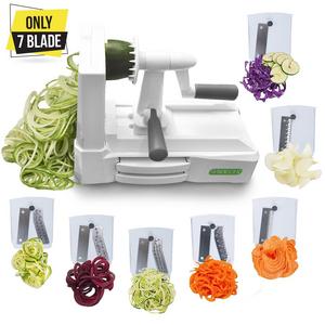 Spiralizer Ultimate Only 7-Blade Vegetable Slicer Strongest Heaviest Duty Veggie Pasta Spaghetti Maker for Healthy Low Carb/Paleo/Gluten-Free Meals With 3 Exclusive Recipe E-Books …