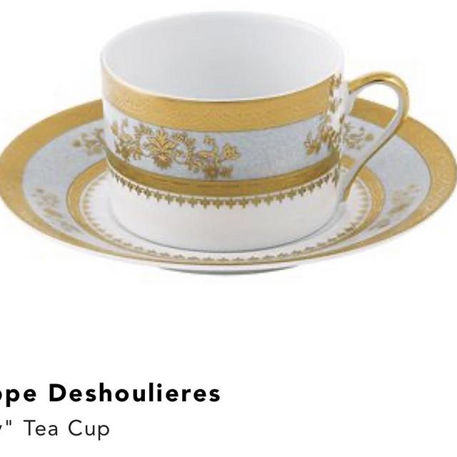 Powder blue tea cup