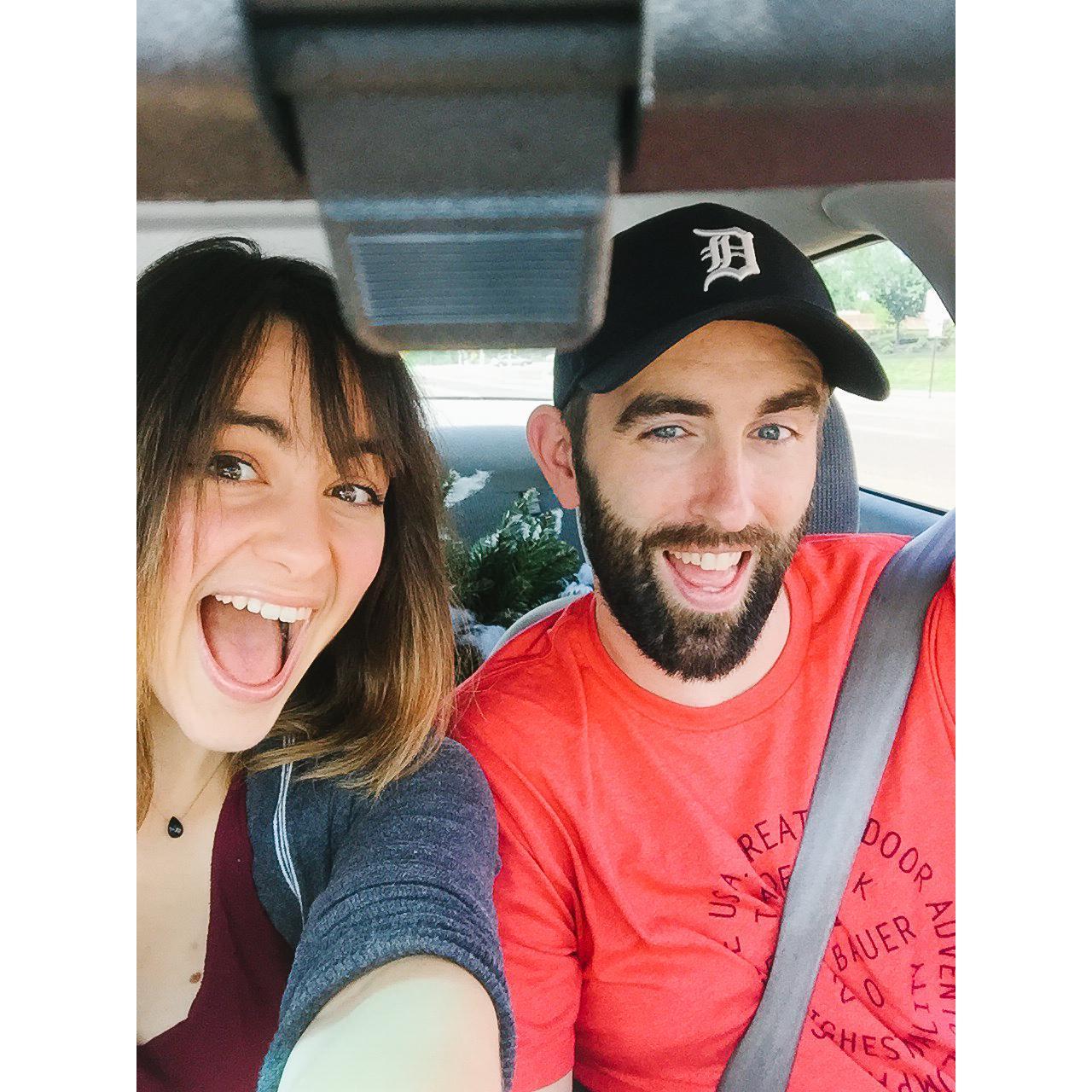 So of our favorites dates have been in the car jamming out to music, having conversations/laughing hysterically and eating lunch between church and prepping for youth group