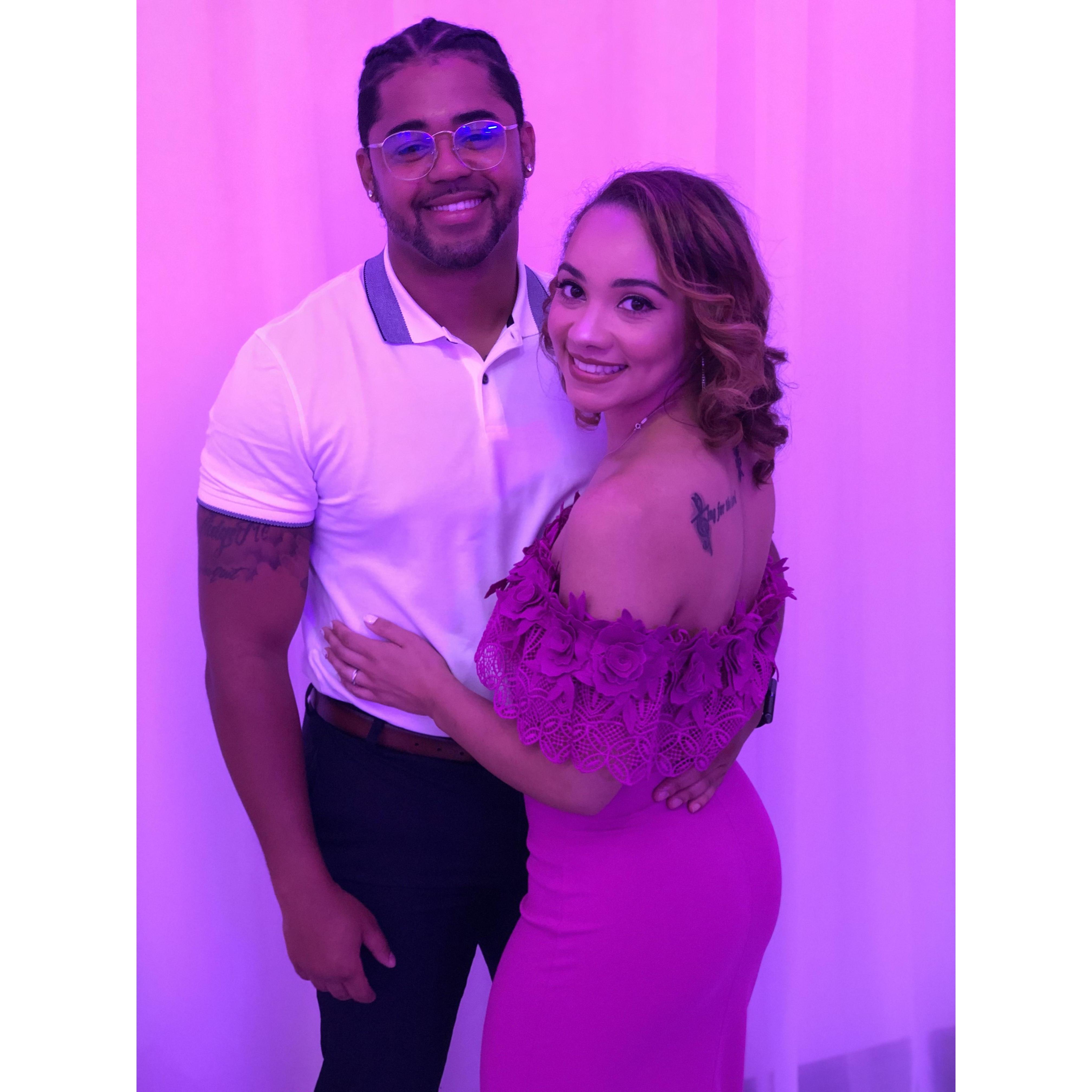 Dressed to impress at Mo & Suzanne's engagement Party. July 2019