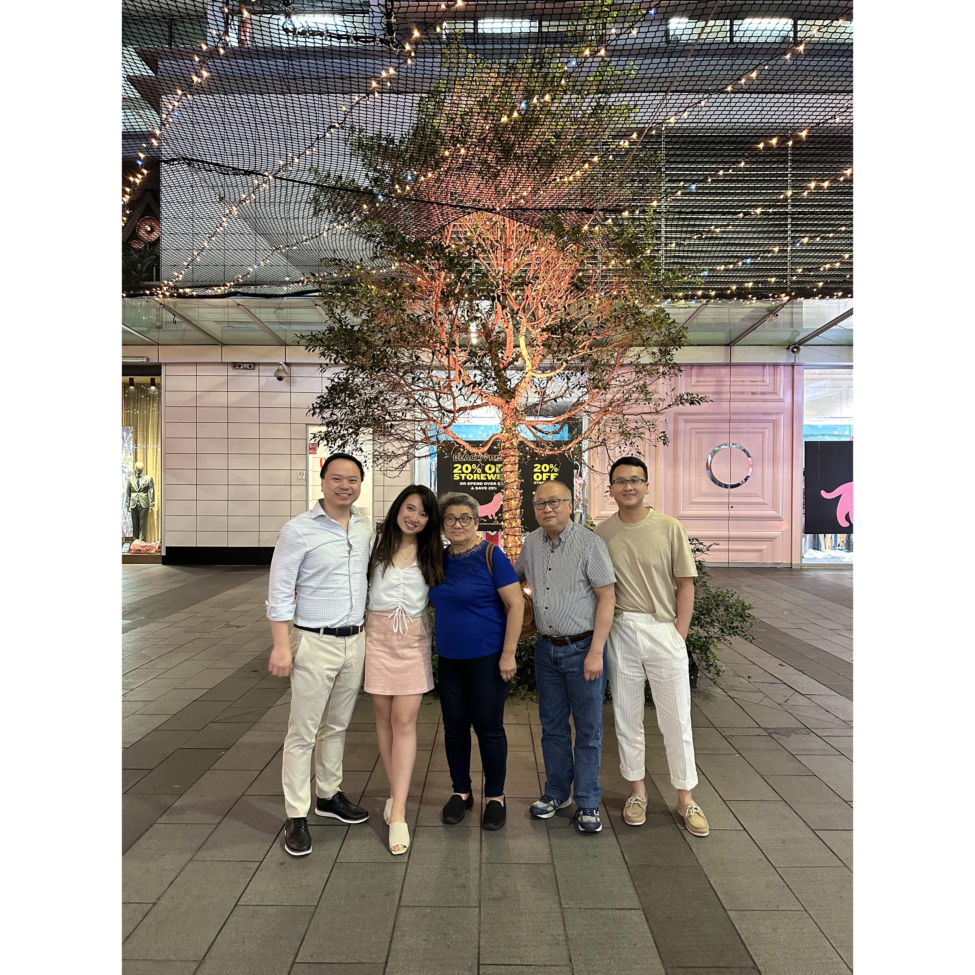Dexter met Herlin's immediate family for the first time in Sydney