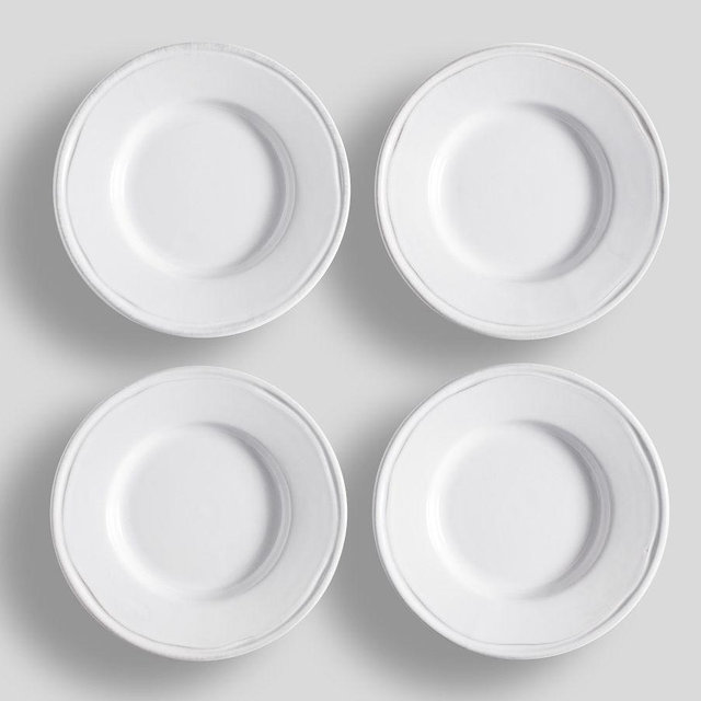Monique Lhuillier Arles Appetizer Plates, Set of 4 - White