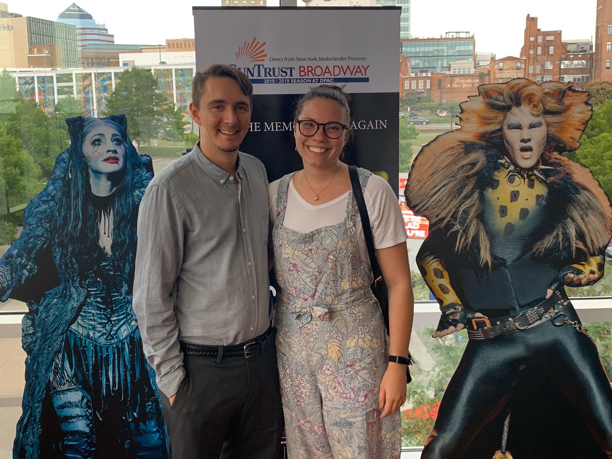 Out on the town, Hope and Sam at DPAC seeing "Cats"