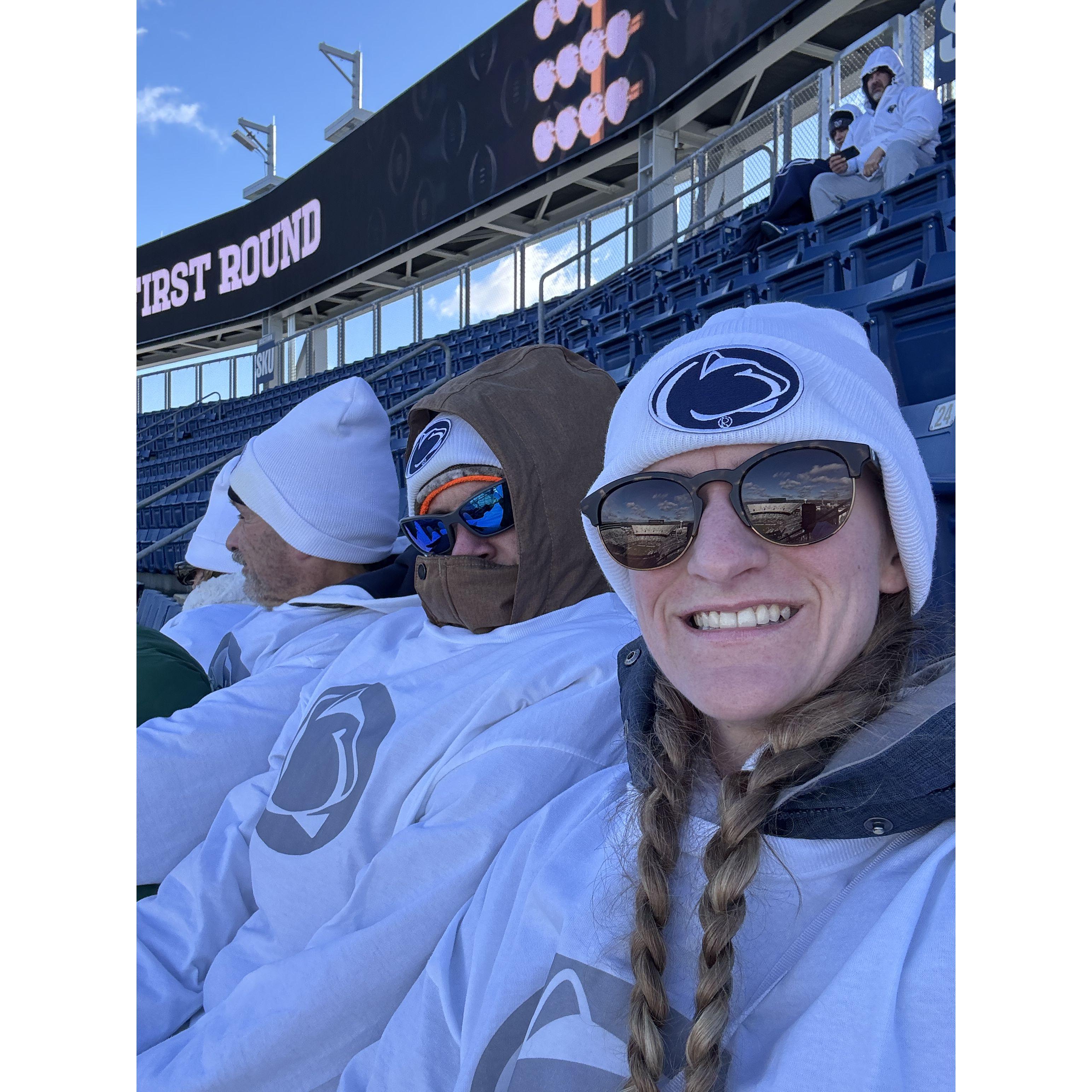 Freezing Cody at His First Penn State Whiteout Game