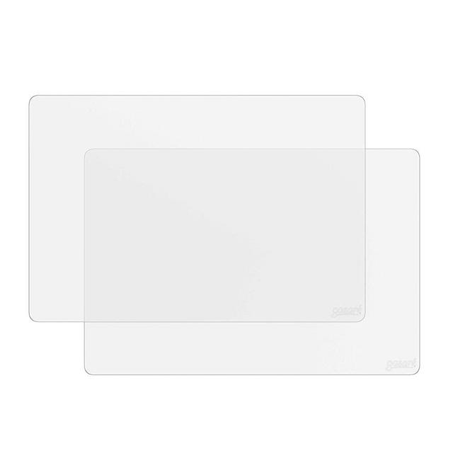 gasare, Extra Large, Thicker, Heat Resistant Mats, Countertop Protector, Silicone Mats for Kitchen Counter, Non Slip, Waterproof, Washable, 25 x 17 Inches x 1.4 mm, Set of 2, Translucent