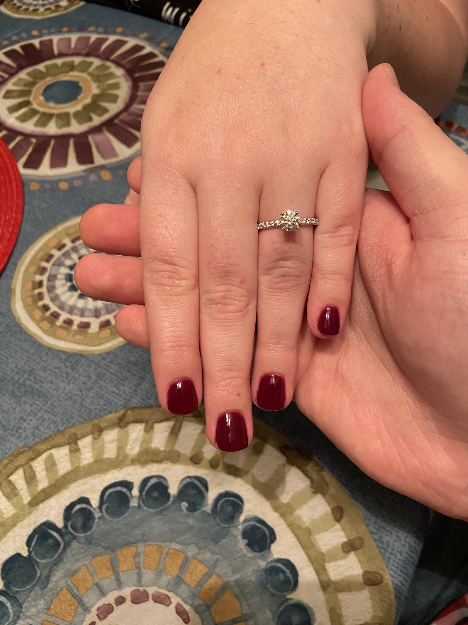 August 25th 2020, the night we got engaged! Here is the beautiful ring!