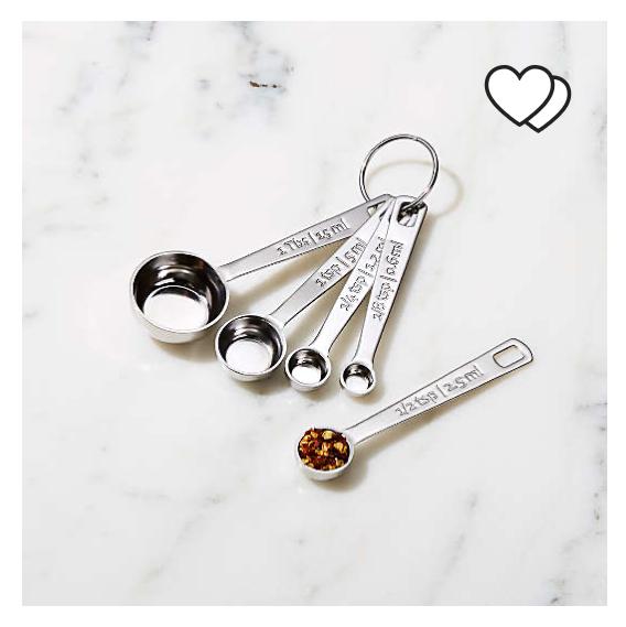 Le Creuset ® 5-Piece Stainless Steel Measuring Spoon Set | Crate and Barrel