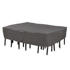 Classic Accessories® Ravenna Rectangular/Oval Patio Table and Chair Set Cover in Dark Taupe