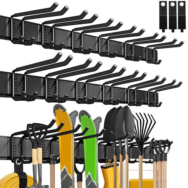 klasit Garage Wall Organizer,21Pack Carries 1200 lbs,Garden Tool Organizer 99in with Large Storage Space,Easy Assembly, Sturdy Design,for Efficient Tool Storage Garage Organization