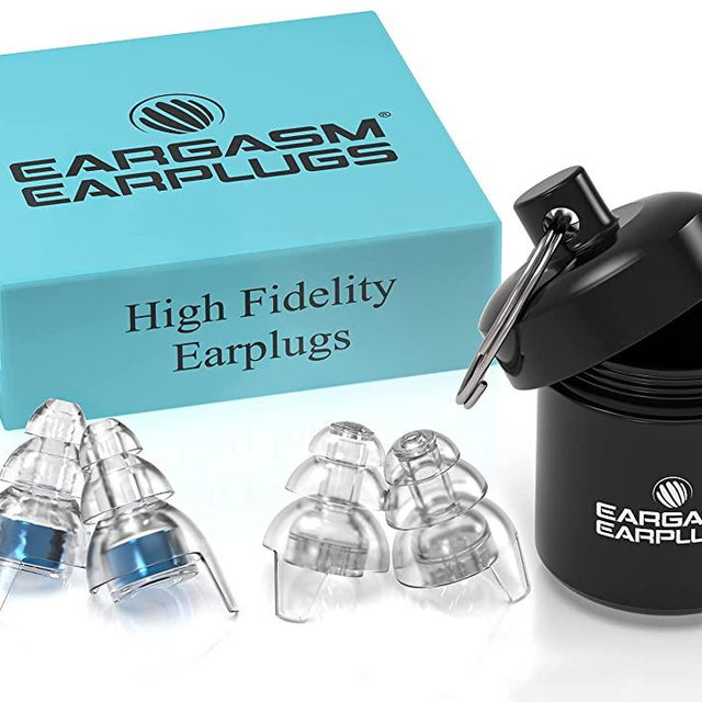 Eargasm High Fidelity Earplugs for Concerts Musicians Motorcycles Noise Sensitivity Conditions and More (Ear Plugs Come in Premium Gift Box Packaging) - Blue