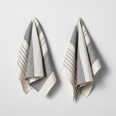 2pk Flour Sack Kitchen Towel Sour Cream/Black - Hearth & Hand™ with Magnolia