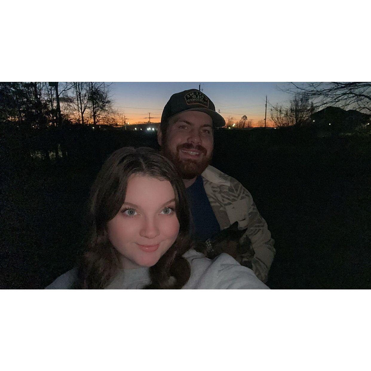 Us & a beautiful Alabama sunset!