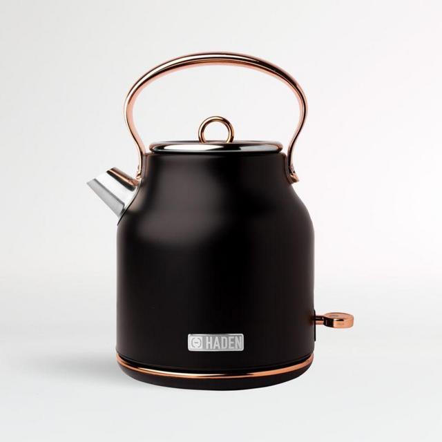 HADEN Heritage Black and Copper Electric Tea Kettle