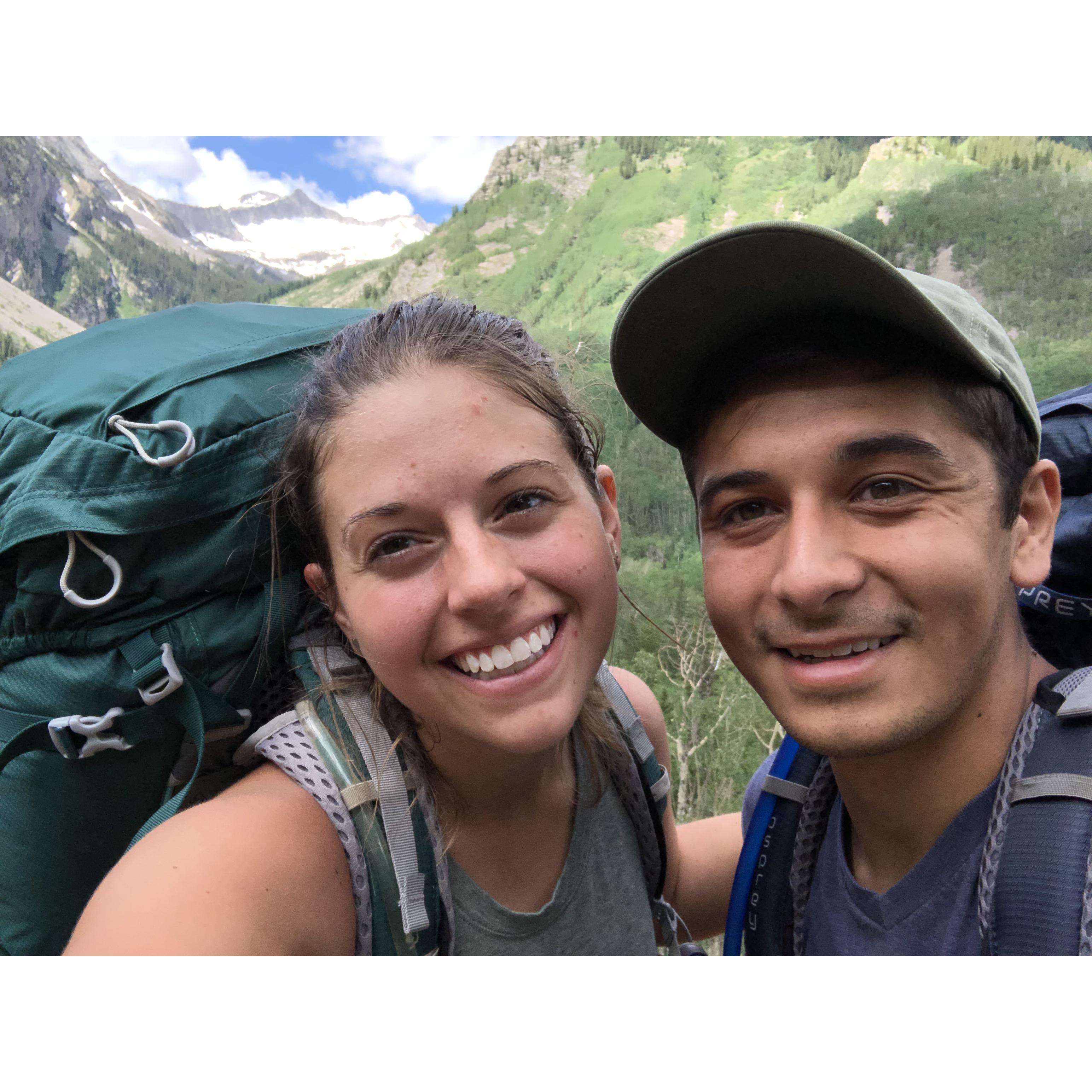 Backpacking trip in Snowmass Wilderness, Colorado