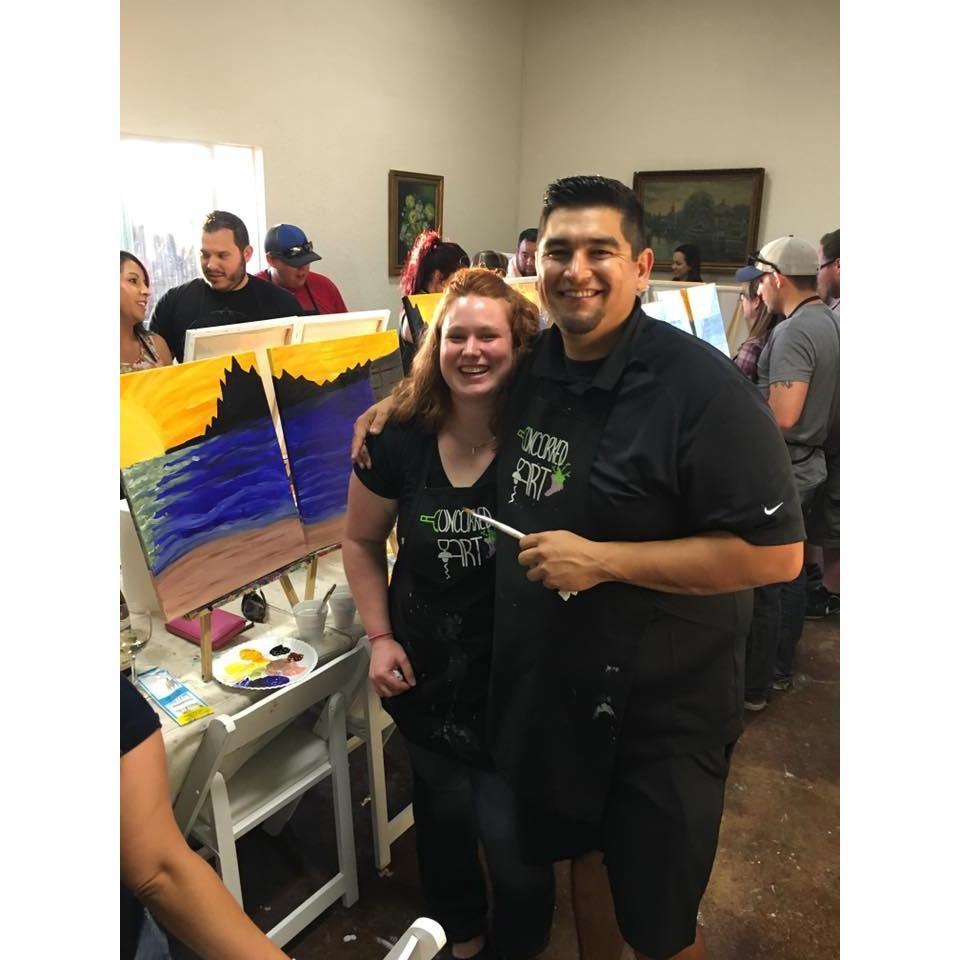 Couples wine and paint night