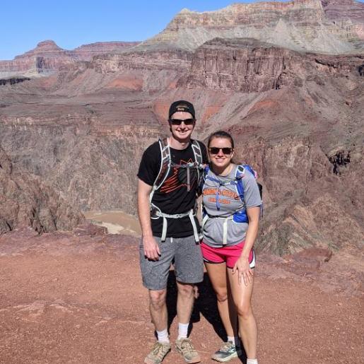 One of two joint trips to the bottom of the Grand Canyon