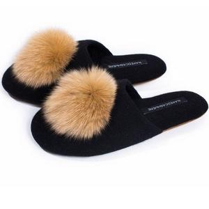 PUFF SLIPPER S/M BLACK/NATURAL