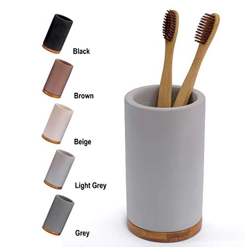 Matani Bamboo Diatomite Toothbrush Holder (Light Grey)