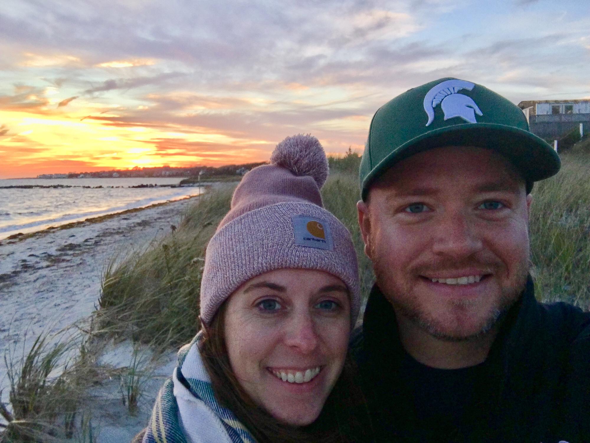 Taken just before we broke the railing and fell onto the sand- the pic was totally worth it, those Cape Cod sunsets are stunning Oct 2017