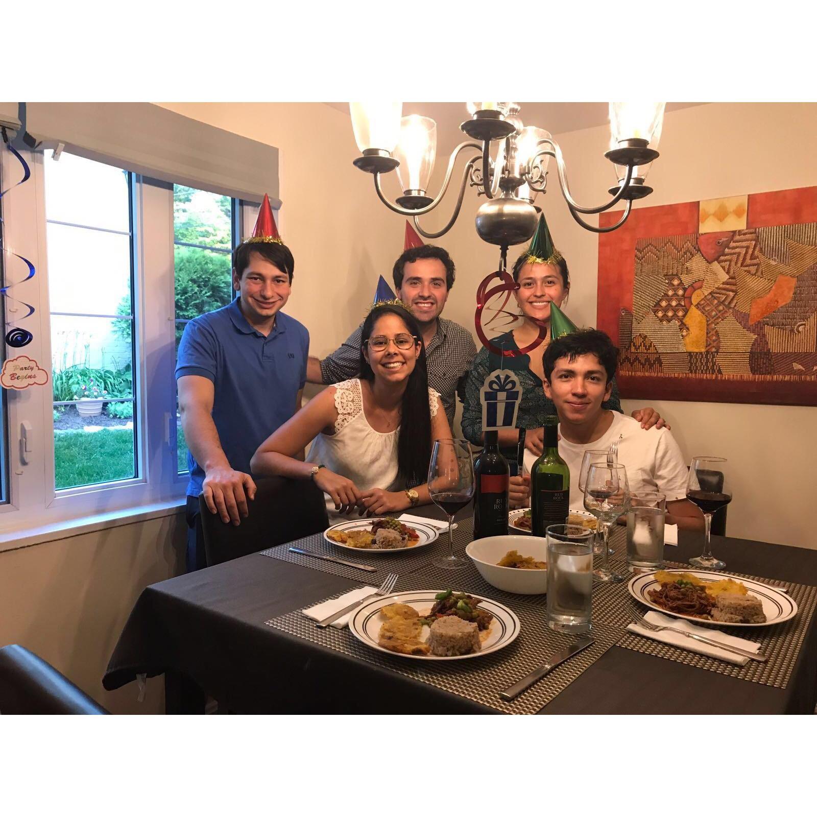 First dinner party at the new house (ropa vieja, tostones and coconut rice)