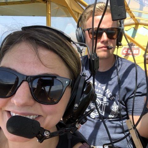 Michelle's first flight!