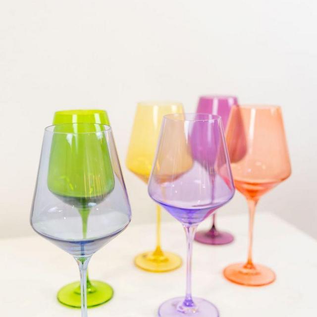 Estelle Colored Wine Stemware {Mixed Set}