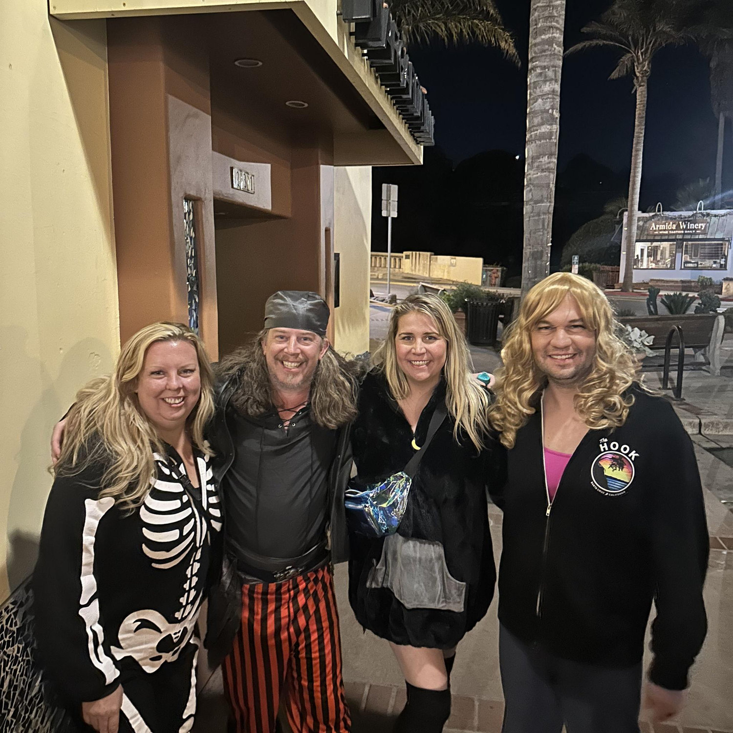 Mel, Matt, Bri and Phil on halloween in Capitola