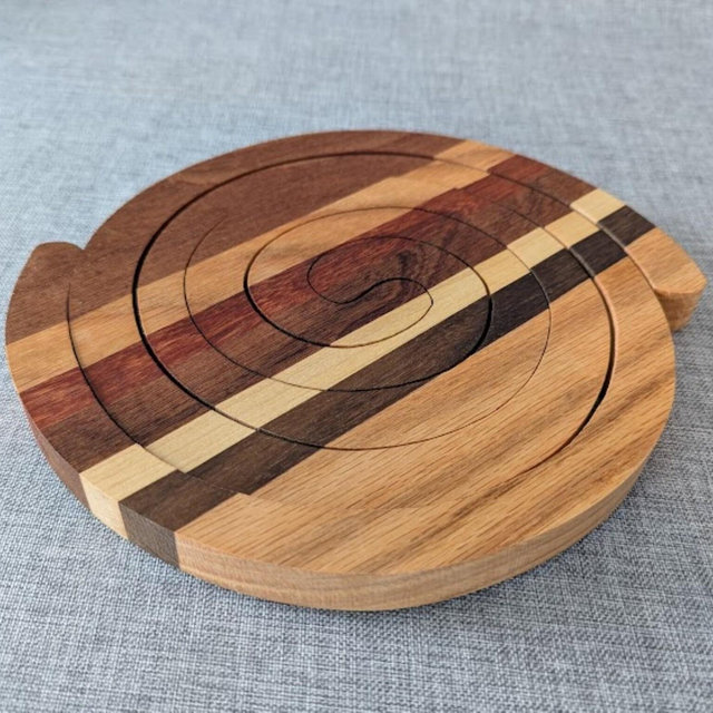 Spiral Wooden Trivet or Two | Handcrafted Modular Kitchen Trivet