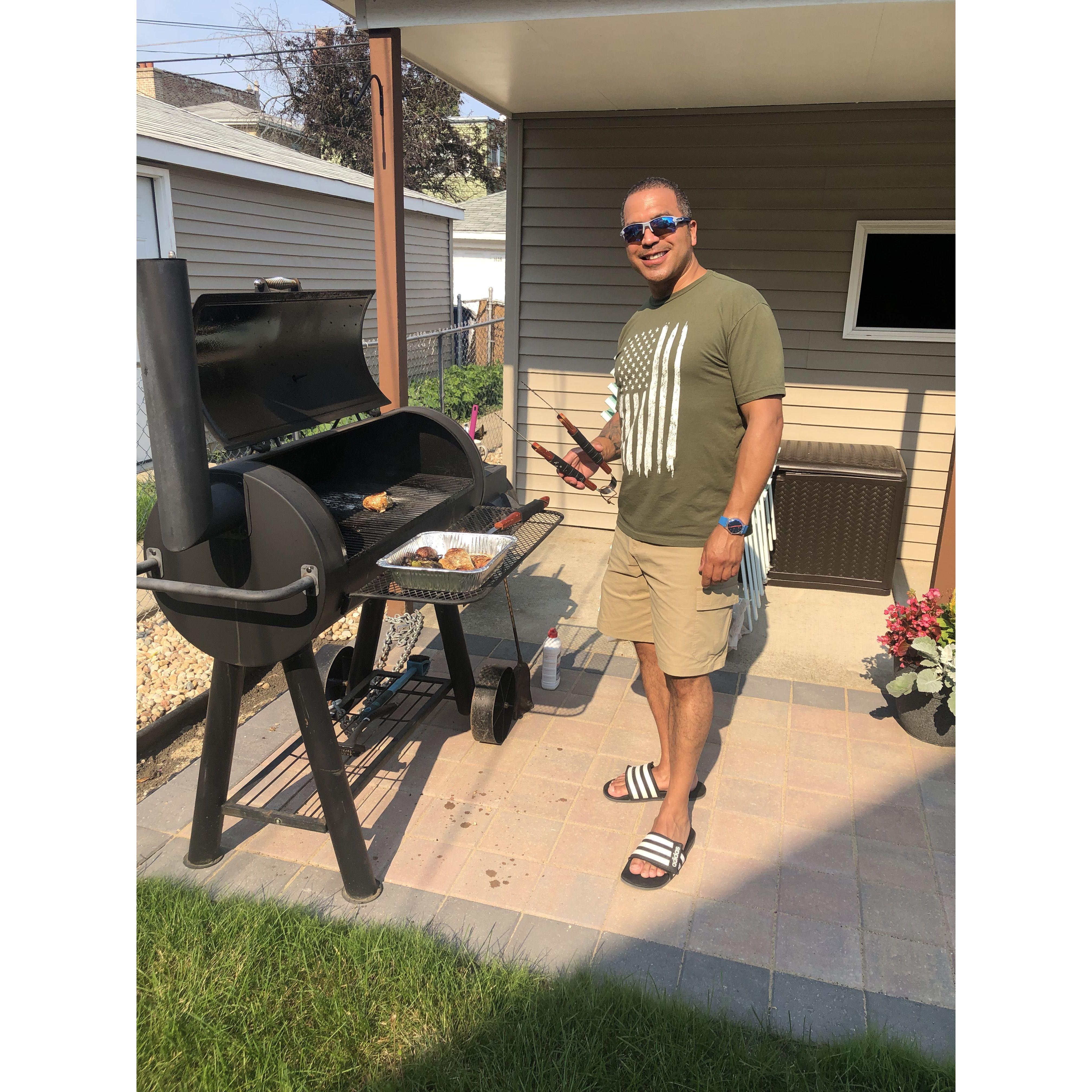 Brian grilling!!