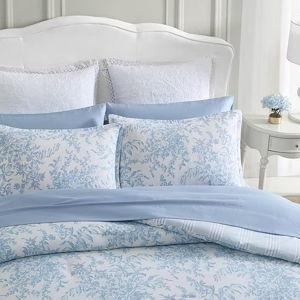 Laura Ashley Bedford Floral Printed Reversible Comforter Mini Set | Dillard's