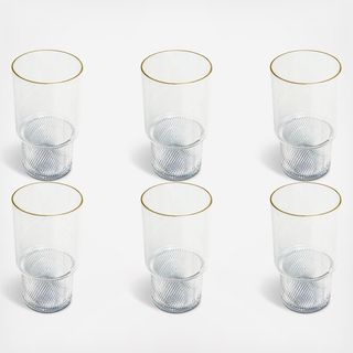 Stax Optic Twist Acrylic Jumbo Glass, Set of 6