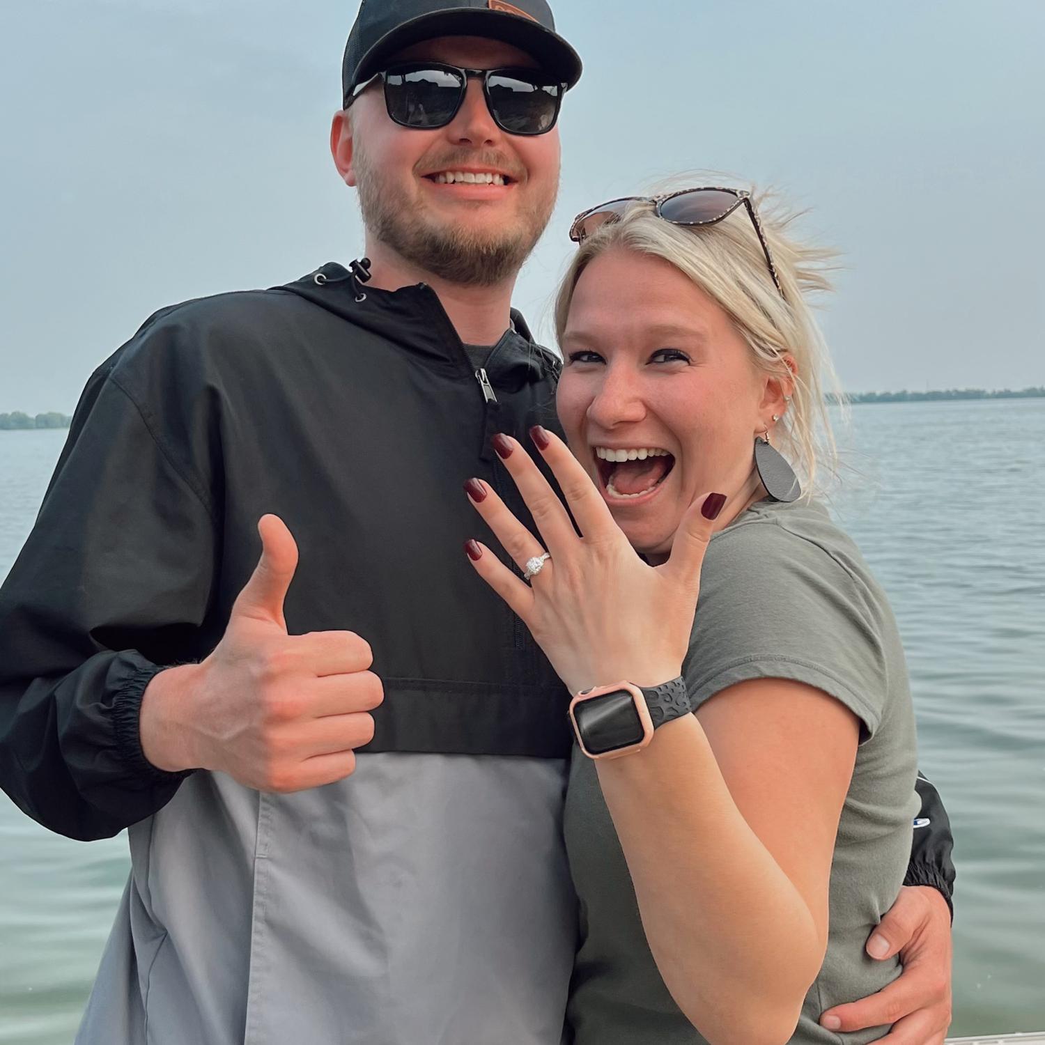 Got engaged at my parent’s at Lake Reno on the dock! So perfect!