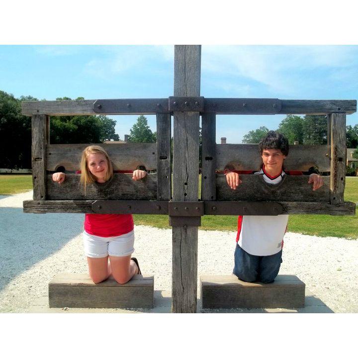 Taken during a class field trip to Colonial Williamsburg - fittingly captioned "prisoners of love" on Facebook hahaha