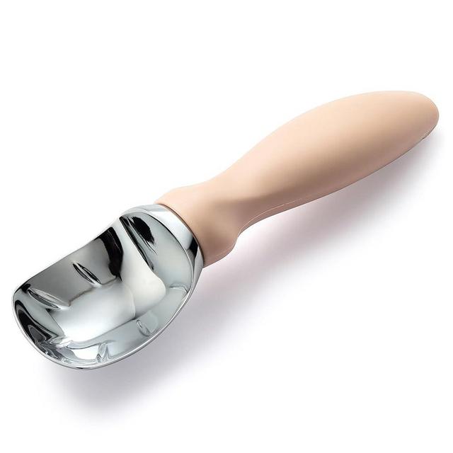 Spring Chef Ice Cream Scoop with Comfortable Handle, Professional Heavy Duty Sturdy Scooper, Premium Kitchen Tool for Cookie Dough, Gelato, Sorbet, Toasted Almond