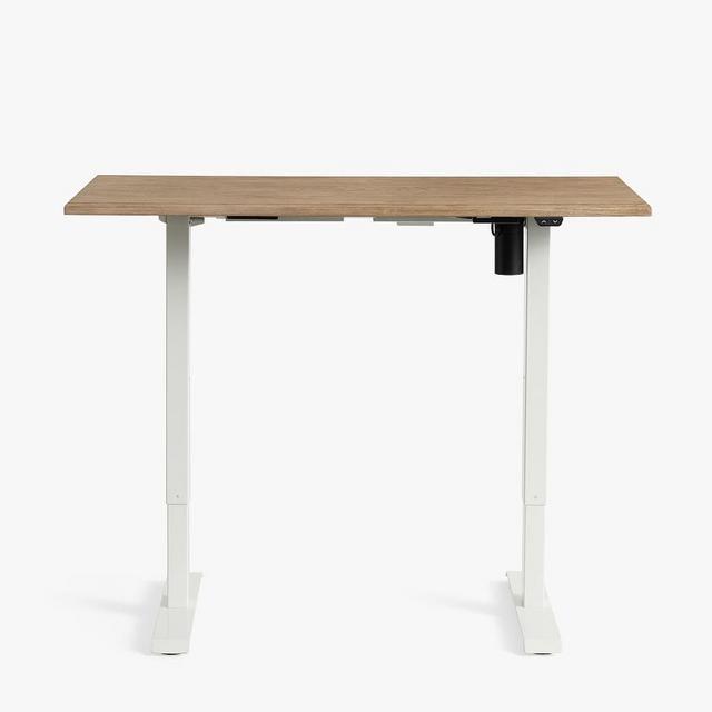 Adjustable 51" Standing Desk, Seadrift Desktop/White Base