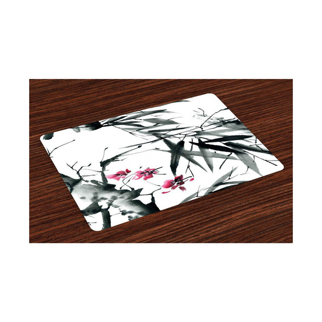 Ambesonne Japanese Place Mats, Set of 4